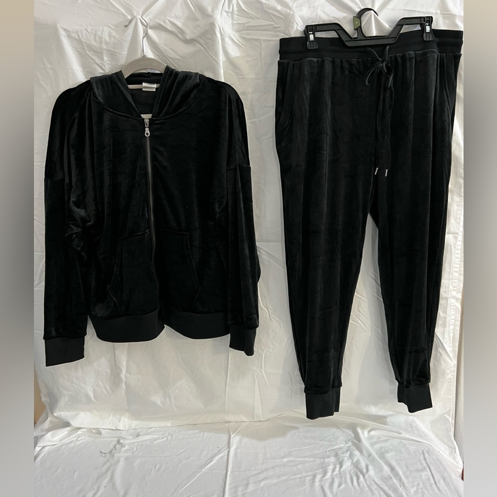 Felina Black Velour Tracksuit Set #178
